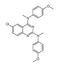 6-chloro-N2,N4-bis-(4-methoxy-phenyl)-N2,N4-dimethyl-quinazoline-2,4-diamine Structure