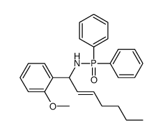 N-diphenylphosphoryl-1-(2-methoxyphenyl)hept-2-en-1-amine结构式