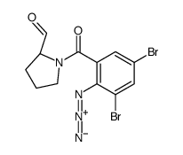 (2S)-1-(2-azido-3,5-dibromobenzoyl)pyrrolidine-2-carbaldehyde结构式