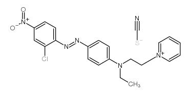 1-[2-[[4-[(2-chloro-4-nitrophenyl)azo]phenyl]ethylamino]ethyl]pyridinium thiocyanate structure