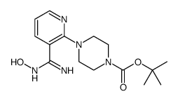 tert-Butyl4-(3-(N-hydroxycarbamimidoyl)pyridin-2-yl)piperazine-1-carboxylate结构式