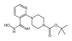 tert-Butyl4-(3-(N-hydroxycarbamimidoyl)pyridin-2-yl)piperazine-1-carboxylate Structure