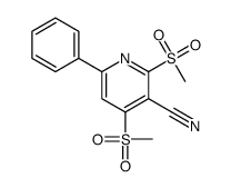 2,4-bis(methylsulfonyl)-6-phenylpyridine-3-carbonitrile结构式