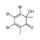 3,4,5-tribromo-6-hydroxy-2,6-dimethylcyclohexa-2,4-dien-1-one结构式