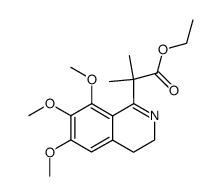 ethyl 6,7,8-trimethoxy-α,α-dimethyl-3,4-dihydroisoquinoline-1-acetate结构式