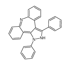 1,8-Dihydro-1,3-diphenyldibenzo(b,f)pyrazolo(3,4-d)azepine Structure