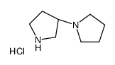 1-[(3S)-pyrrolidin-3-yl]pyrrolidine,hydrochloride Structure