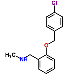 1-(2-((4-CHLOROBENZYL)OXY)PHENYL)-N-METHYLMETHANAMINE结构式
