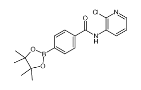 N-(2-氯-吡啶-3-基)-4-(4,4,5,5-四甲基-[1,3,2]二噁硼烷-2-基)-苯甲酰胺结构式