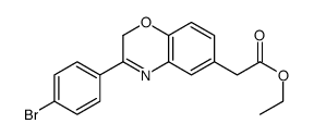 ethyl 2-[3-(4-bromophenyl)-2H-1,4-benzoxazin-6-yl]acetate结构式