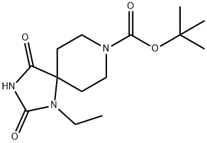 8-BOC-1-乙基-1,3,8-三氮杂螺[4.5]癸烷-2,4-二酮结构式