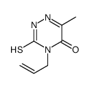 6-methyl-4-prop-2-enyl-3-sulfanylidene-2H-1,2,4-triazin-5-one Structure