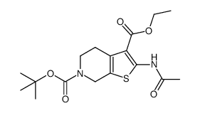 6-tert-butyl 3-ethyl 2-acetamido-4,5-dihydrothieno[2,3-c]pyridine-3,6(7H)-dicarboxylate Structure