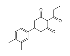 5-(3,4-dimethylphenyl)-2-propanoylcyclohexane-1,3-dione结构式