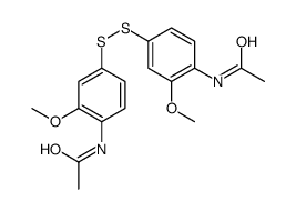 N-[4-[(4-acetamido-3-methoxyphenyl)disulfanyl]-2-methoxyphenyl]acetamide Structure