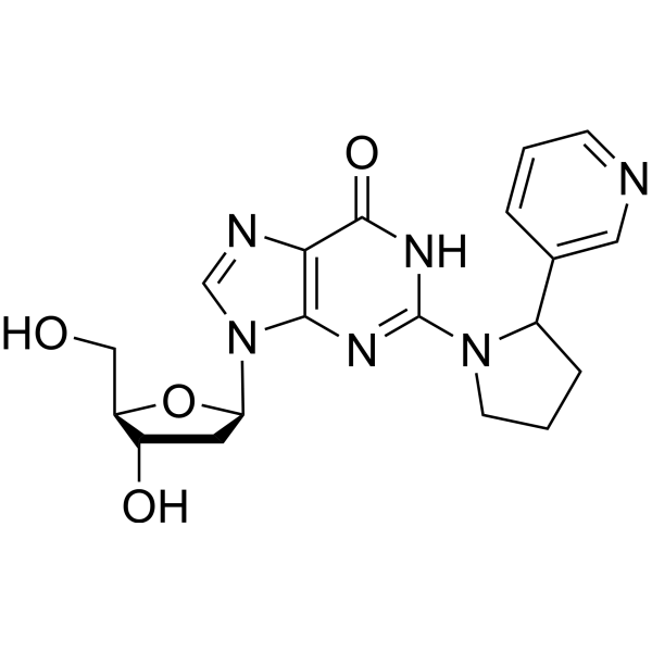 2-[(3-Pyridyl) pyrrolidin-1-yl]-2’-deoxyinosine结构式