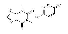 but-2-enedioic acid,1,3-dimethyl-7H-purine-2,6-dione结构式