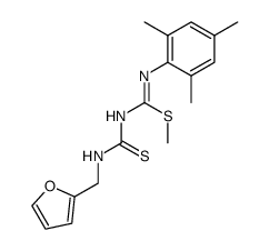 2-S-Methyl-1-(2,4,6-trimethylphenyl)-5-(2-furfuryl)isodithiobiuret Structure