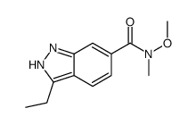 3-ethyl-N-methoxy-N-methyl-2H-indazole-6-carboxamide Structure