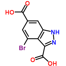 4-Bromo-1H-indazole-3,6-dicarboxylic acid结构式
