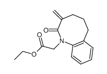 ethyl 3-methylene-3,4,5,6-tetrahydro-2-oxo-1H-1-benzazocine-1-acetate结构式