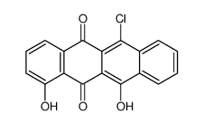 6-chloro-1,11-dihydroxytetracene-5,12-dione结构式
