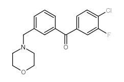 4-CHLORO-3-FLUORO-3'-MORPHOLINOMETHYL BENZOPHENONE structure