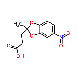 3-(2-Methyl-5-nitro-1,3-benzodioxol-2-yl)propanoic acid Structure