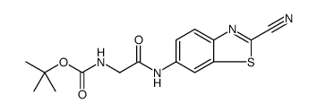 Carbamic acid, N-[2-[(2-cyano-6-benzothiazolyl)amino]-2-oxoethyl]-, 1,1-dimethylethyl ester Structure