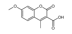 2H-1-Benzopyran-3-carboxylic acid, 7-methoxy-4-methyl-2-oxo结构式