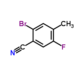 2-Bromo-5-fluoro-4-methylbenzonitrile structure