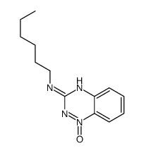 N-hexyl-1-oxido-1,2,4-benzotriazin-1-ium-3-amine结构式