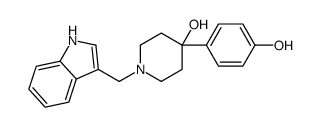 4-(4-hydroxyphenyl)-1-(1H-indol-3-ylmethyl)piperidin-4-ol Structure