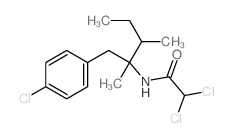 2,2-dichloro-N-[1-(4-chlorophenyl)-2,3-dimethyl-pentan-2-yl]acetamide structure