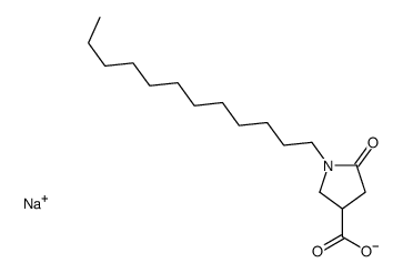 sodium 1-dodecyl-5-oxopyrrolidine-3-carboxylate结构式