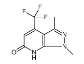 1,3-Dimethyl-4-(trifluoromethyl)-1,7-dihydro-6H-pyrazolo[3,4-b]pyridin-6-one结构式