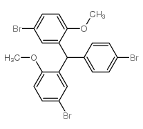 4-bromo-2-[(5-bromo-2-methoxyphenyl)-(4-bromophenyl)methyl]-1-methoxybenzene Structure