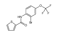 2-Thiophenecarboxamide, N-[2-bromo-4-(trifluoromethoxy)phenyl] Structure