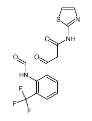 3-(2-formamido-3-(trifluoromethyl)phenyl)-3-oxo-N-(thiazol-2-yl)propanamide结构式