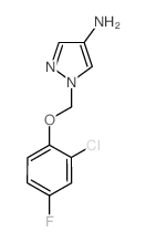 1-[(2-Chloro-4-fluorophenoxy)methyl]-1H-pyrazol-4-amine结构式