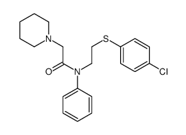 N-[2-(4-chlorophenyl)sulfanylethyl]-N-phenyl-2-piperidin-1-ylacetamide Structure