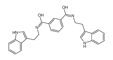 1-N,3-N-bis[2-(1H-indol-3-yl)ethyl]benzene-1,3-dicarboxamide结构式