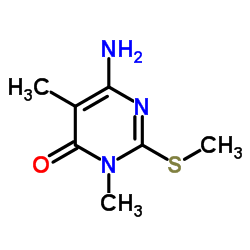 6-Amino-3,5-dimethyl-2-(methylsulfanyl)-4(3H)-pyrimidinone结构式