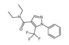 N,N-diethyl-1-phenyl-5-(trifluoromethyl)pyrazole-4-carboxamide结构式