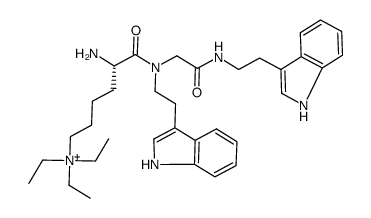 [Nε-triethyl-L-lysyl]-N-[2-(indol-3-yl)ethyl]glycine 2-(indol-3-yl)ethylamide结构式