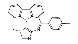 12-methyl-8-(p-tolyl)-12H-imidazo[4',5':2,3][1,4]diazepino[6,7,1-jk]carbazole结构式