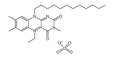 10-dodecyl-5-ethyl-3,7,8-trimethylisoalloxazinium perchlorate Structure