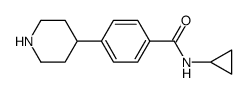 N-cyclopropyl-4-piperidin-4-ylbenzamide结构式