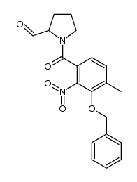 N-[3-(benzyloxy)-4-methyl-2-nitrobenzoyl]pyrrolidine-2-carboxaldehyde Structure
