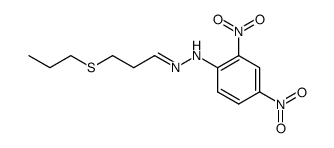 3-propylsulfanyl-propionaldehyde-(2,4-dinitro-phenylhydrazone)结构式